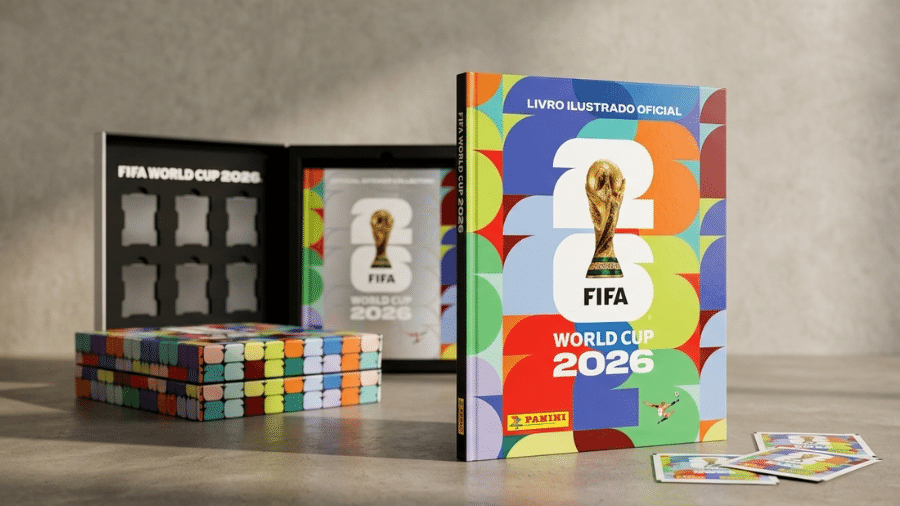 Kit do álbum oficial com pacotes de figurinhas